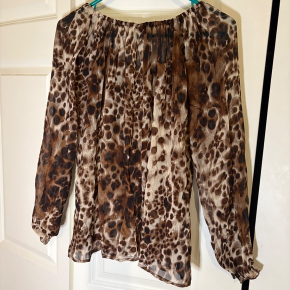 Fire Los Angeles Animal Print Blouse - Size Small - Picture 6 of 6